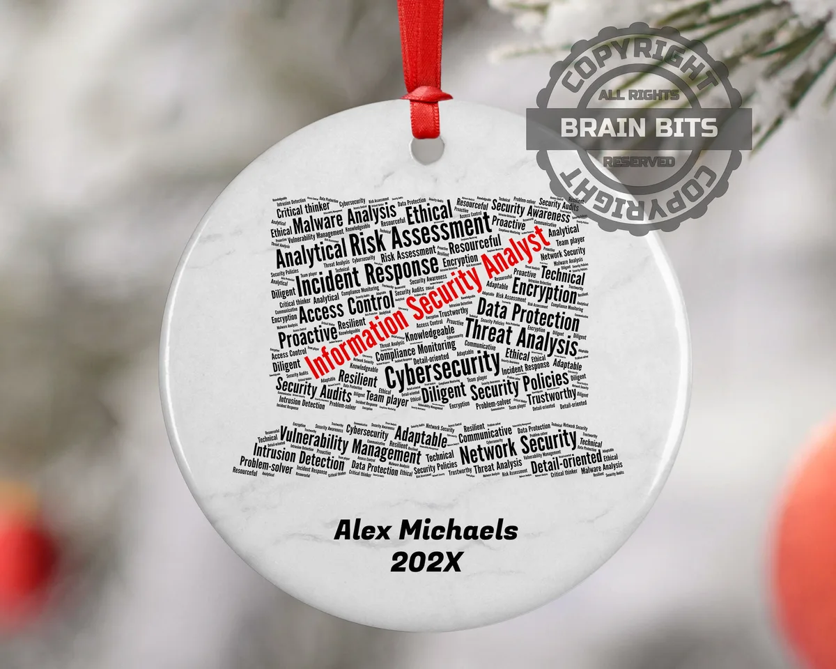 Information Security Analyst Personalized Christmas Ornament