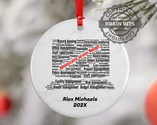 Administrative Services Manager Personalized Christmas Ornament