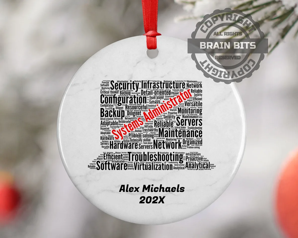 Systems Administrator Personalized Christmas Ornament