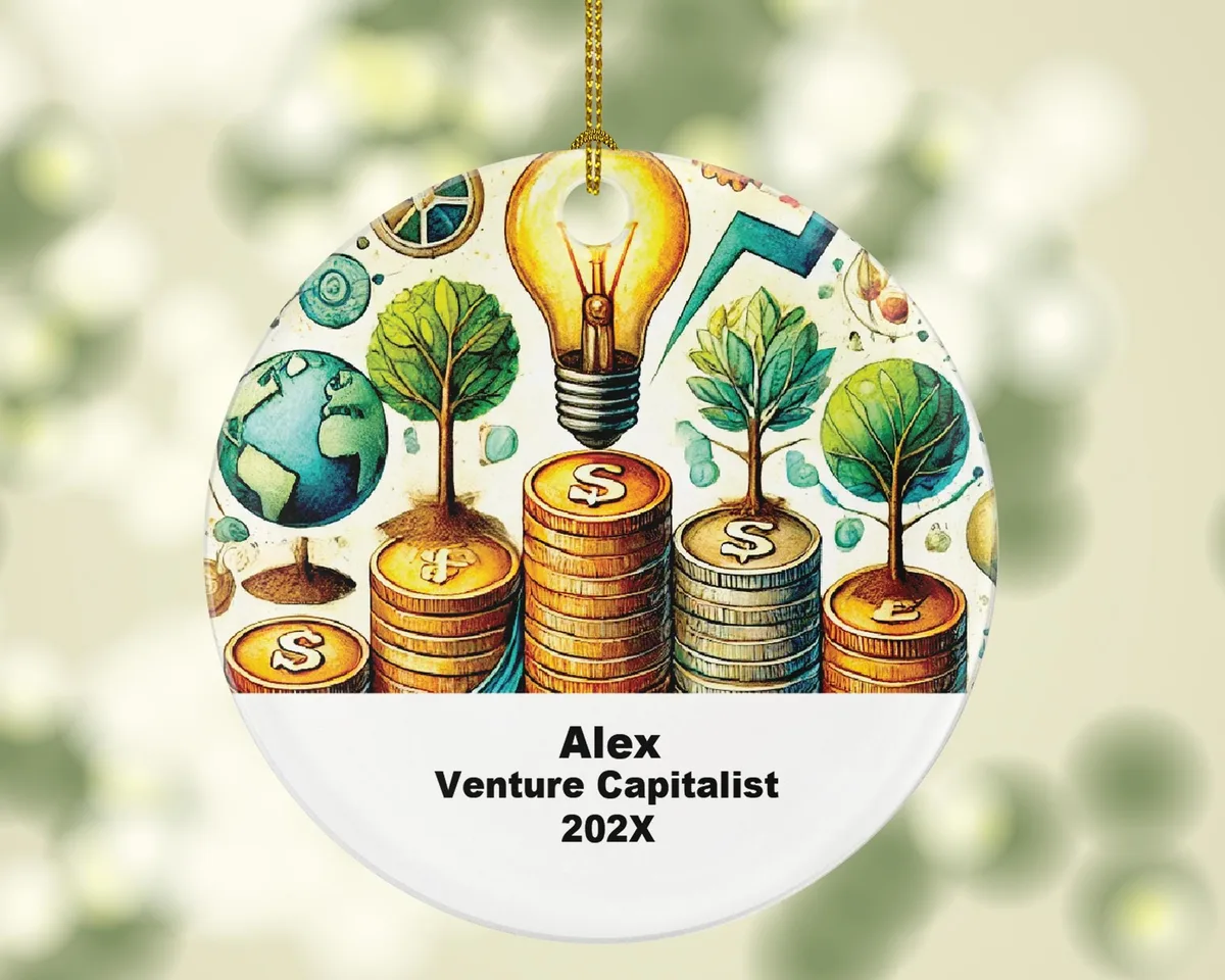 Custom Venture Capitalist Ornament – Personalized Gift for Investors, Angel Investors, and Startup Founders