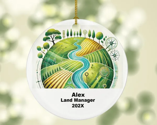 Personalized Land Manager Ornament – Custom Environmental Gift – Conservation and Agriculture Ornament with Name and Year