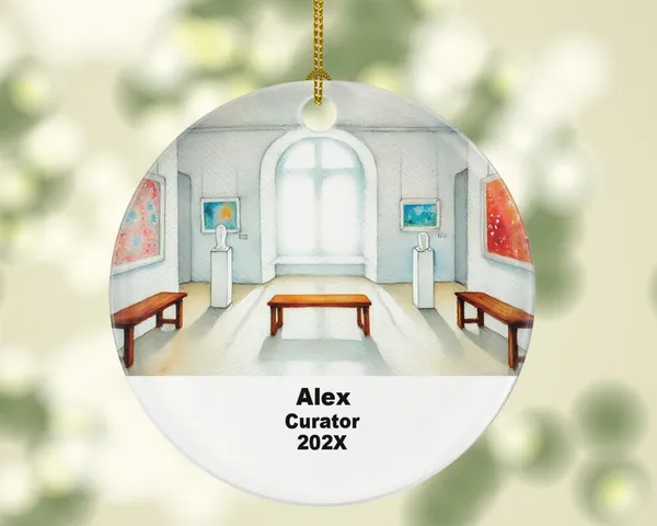 Personalized Curator Ornament – Custom Museum Ornament – Art Gallery Curator Gift with Name and Year