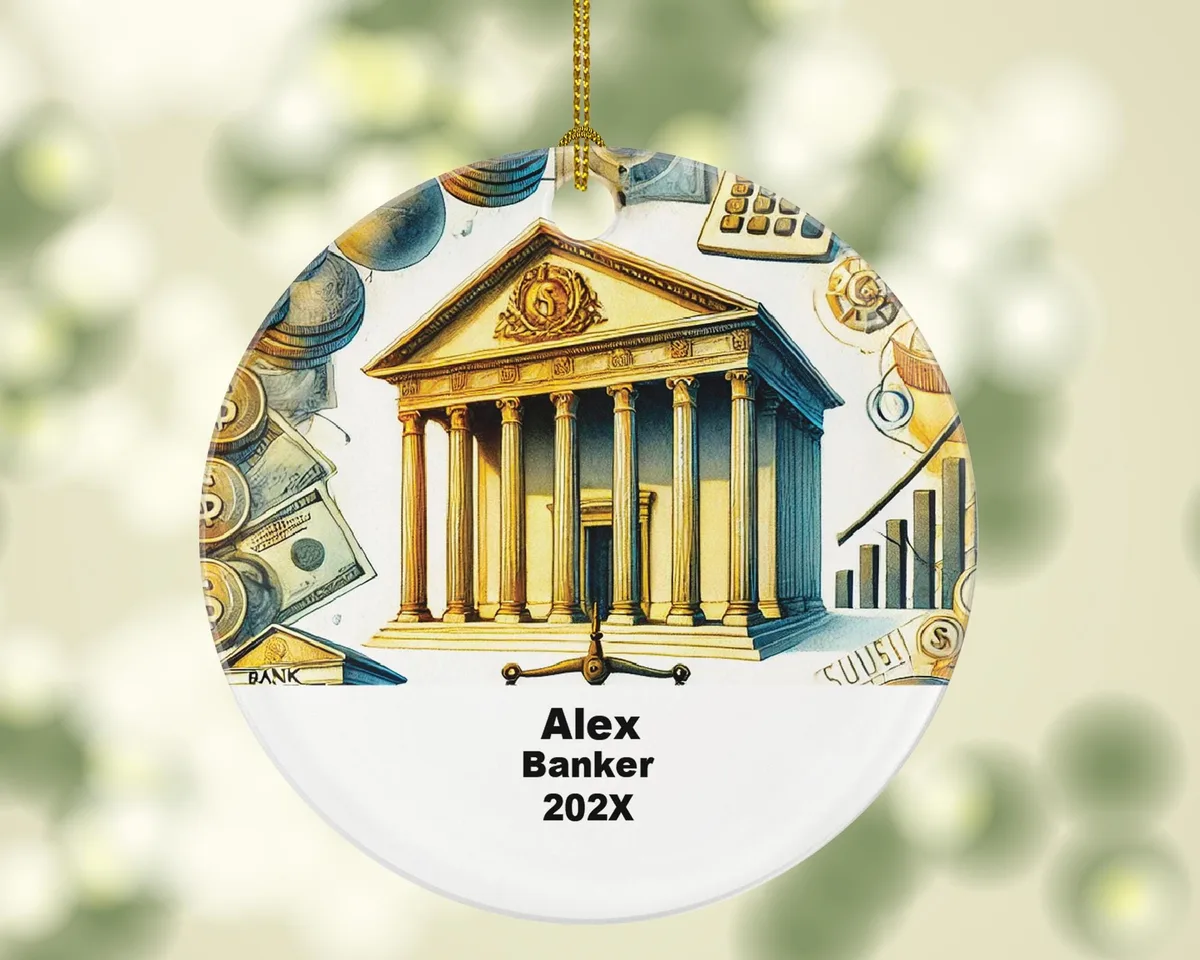 Personalized Banker Ornament – Custom Finance Ornament – Gift for Bankers and Financial Professionals