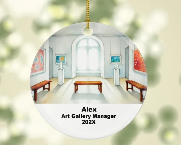 Personalized Art Gallery Manager Ornament – Custom Career Ornament – Unique Gift for Curators and Art Lovers