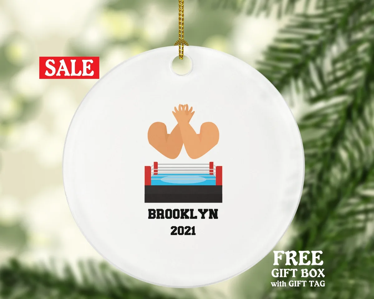 Wrestling Christmas Ornament Personalized - Wrestling Team Custom Gift - Wrestler Ornament