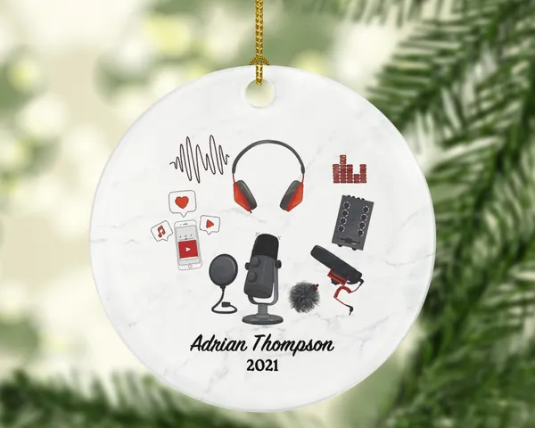 Podcast Social Media Influencer Content Creator Christmas Personalized Ornament - Friends Followers Subscribers Blogger
