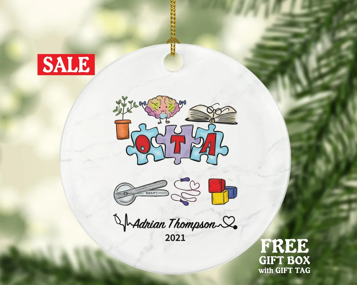 Occupational Therapy Assistant Christmas Ornament Personalized - Therapy Gift OTA Graduation Occupation Thank You Appreciation Gift