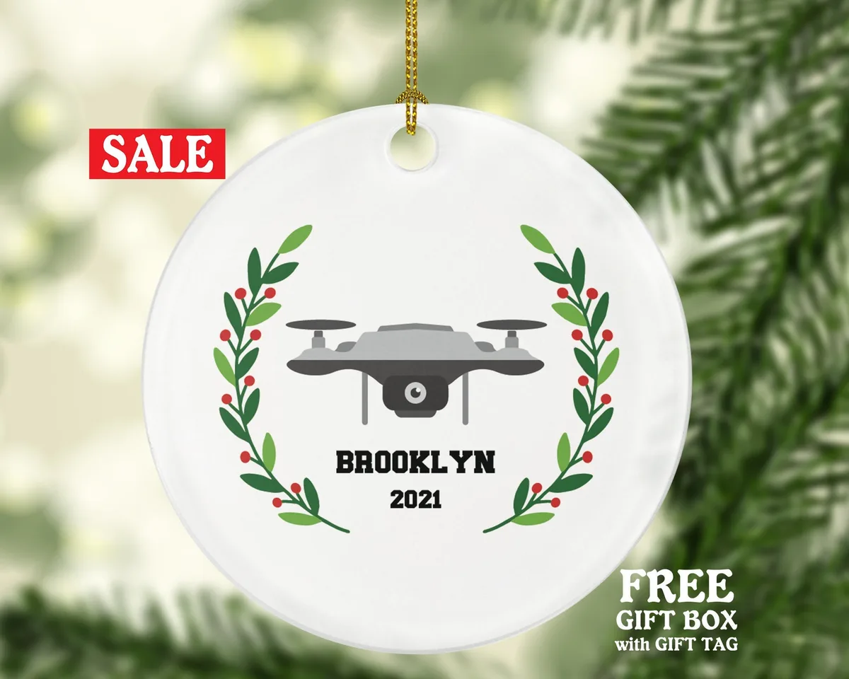 Drone Personalized Christmas Ornament Personalized - Drone Pilot Gift