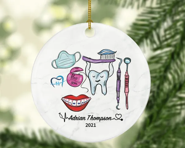 Orthodontist Christmas Ornament Personalized - Orthodontic Dental Gift Graduation Custom Occupational Orthodontist Occupation Dentist Gift