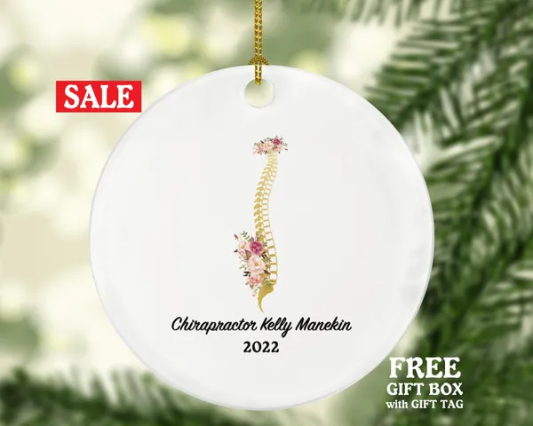 Personalized Chiropractor Christmas Ornament Custom Medical Orthopedic Spine Spinal Holiday Medical Greatest Xmas Tree Gift for Friend Xmas