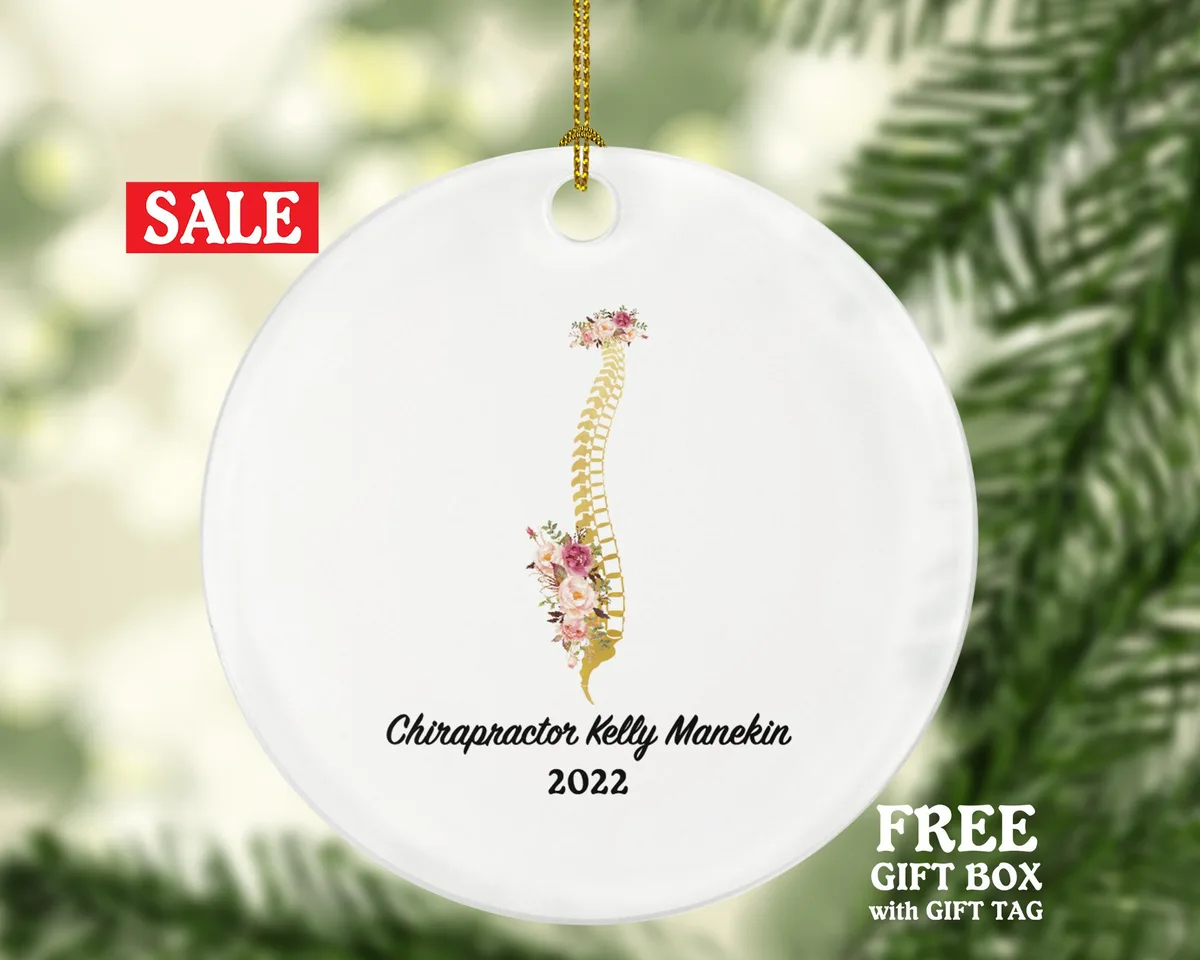 Personalized Chiropractor Christmas Ornament Custom Medical Orthopedic Spine Spinal Holiday Medical Greatest Xmas Tree Gift for Friend Xmas