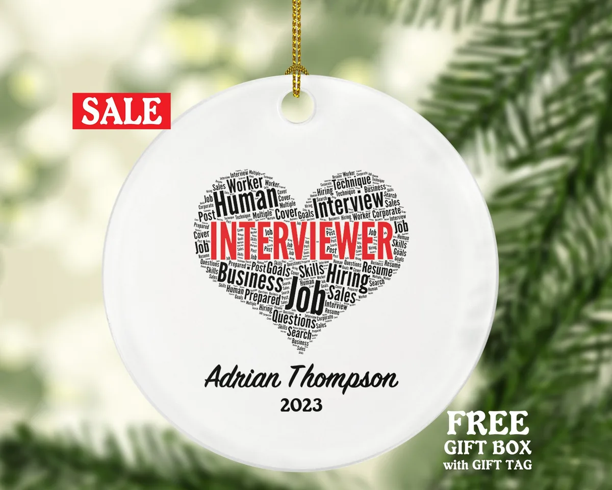 Interviewer Christmas Ornament Personalized - Business New Job Interview Worker Gift