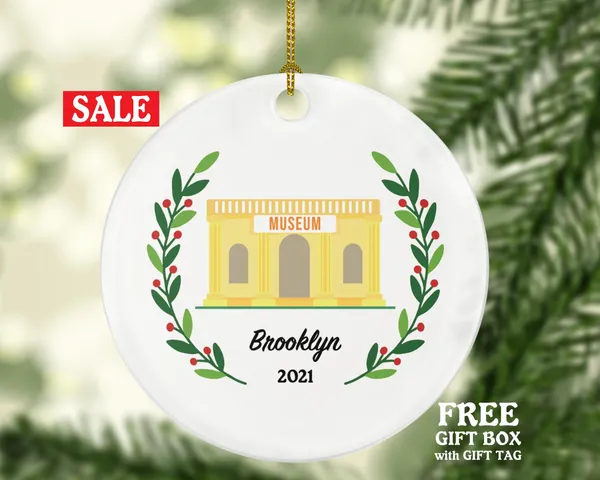 Museum Worker Christmas Ornament Personalized, Custom Museum Employee Employer for Holiday, Gift for Museum