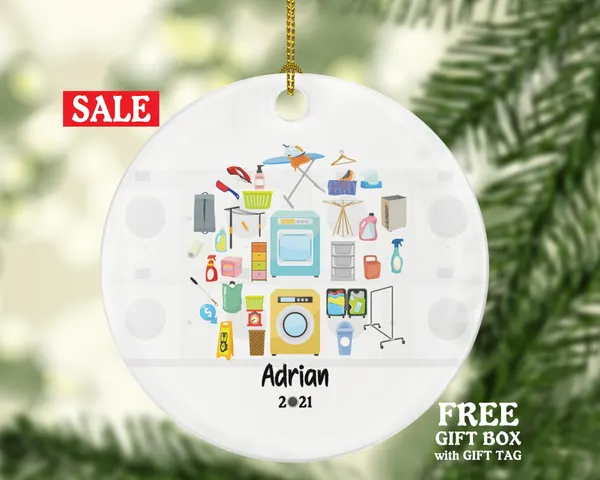 Laundromat Laundry Service Christmas Ornament - Laundromat Owner Worker Holiday Gratitude Personalized Gift For Appreciation Custom