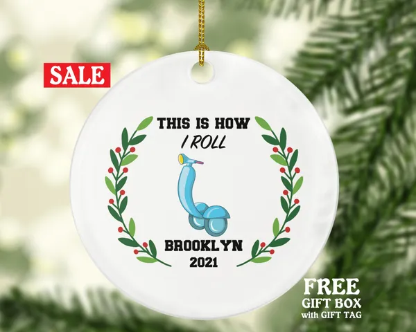 Electric Scooter Christmas Ornament Personalized - Riding Scooter Gift Motorized Scooter - This is how I roll