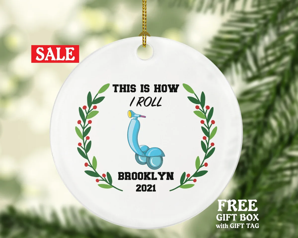 Electric Scooter Christmas Ornament Personalized - Riding Scooter Gift Motorized Scooter - This is how I roll