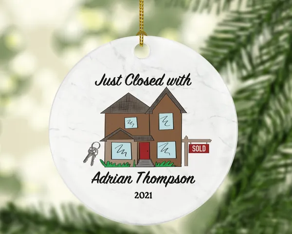 Realtor Real Estate Agent Personalized Ornament - House Broker Personalized Ornament- New Real Estate Seller Christmas Ornament