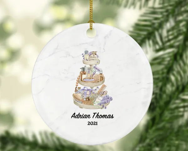 Spa Treatment Christmas Ornament Personalized - Spa Self Skin Care Lover Beauty Salon Owner Worker Massage Therapist Gift - Spa Party Relax