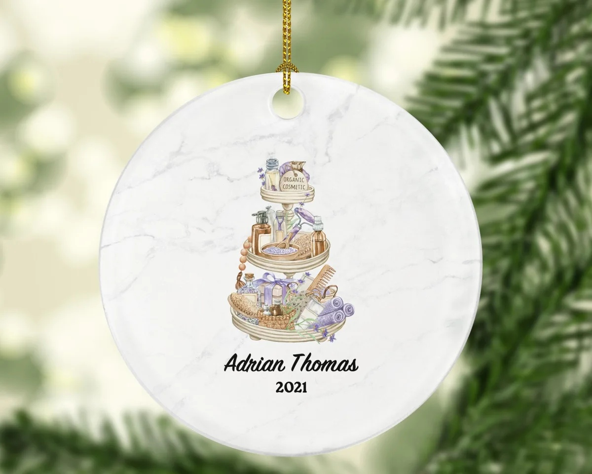 Spa Treatment Christmas Ornament Personalized - Spa Self Skin Care Lover Beauty Salon Owner Worker Massage Therapist Gift - Spa Party Relax