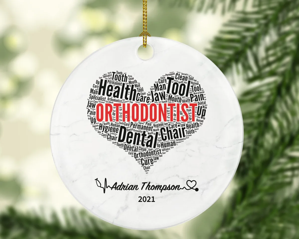 Orthodontist Christmas Ornament Personalized - Orthodontic Dental Gift Graduation Custom Occupational Orthodontist Occupation Dentist Gift