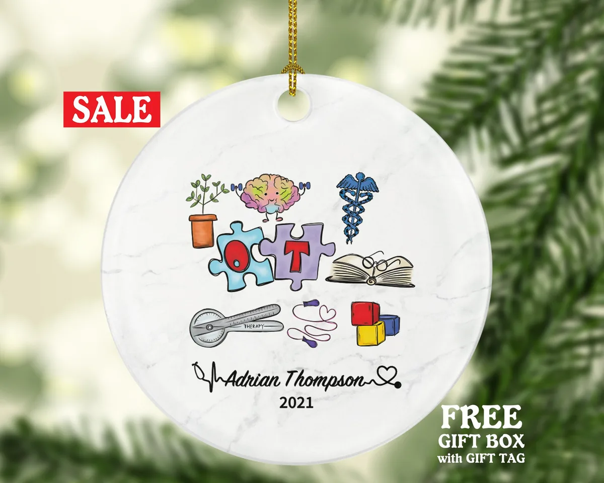 Occupational Therapist Christmas Ornament Personalized - Therapy Gift OT Graduation Occupation Thank You Appreciation Gift