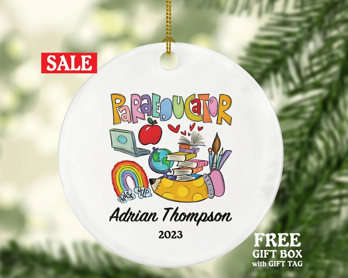 Para Educator Christmas Ornament Personalized - Custom Teacher Education Child