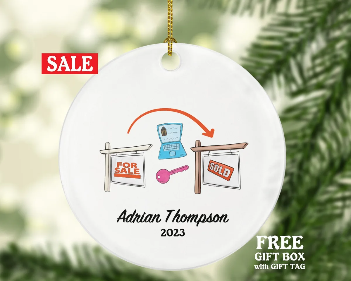 Realtor Real Estate Agent Personalized Ornament - House Broker Personalized Ornament- New Real Estate Seller Christmas Ornament