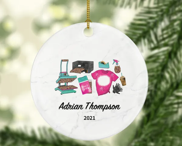 Small Tshirt Business Owner Ornament, Startup Online Business Owner Entrepreneur Gift