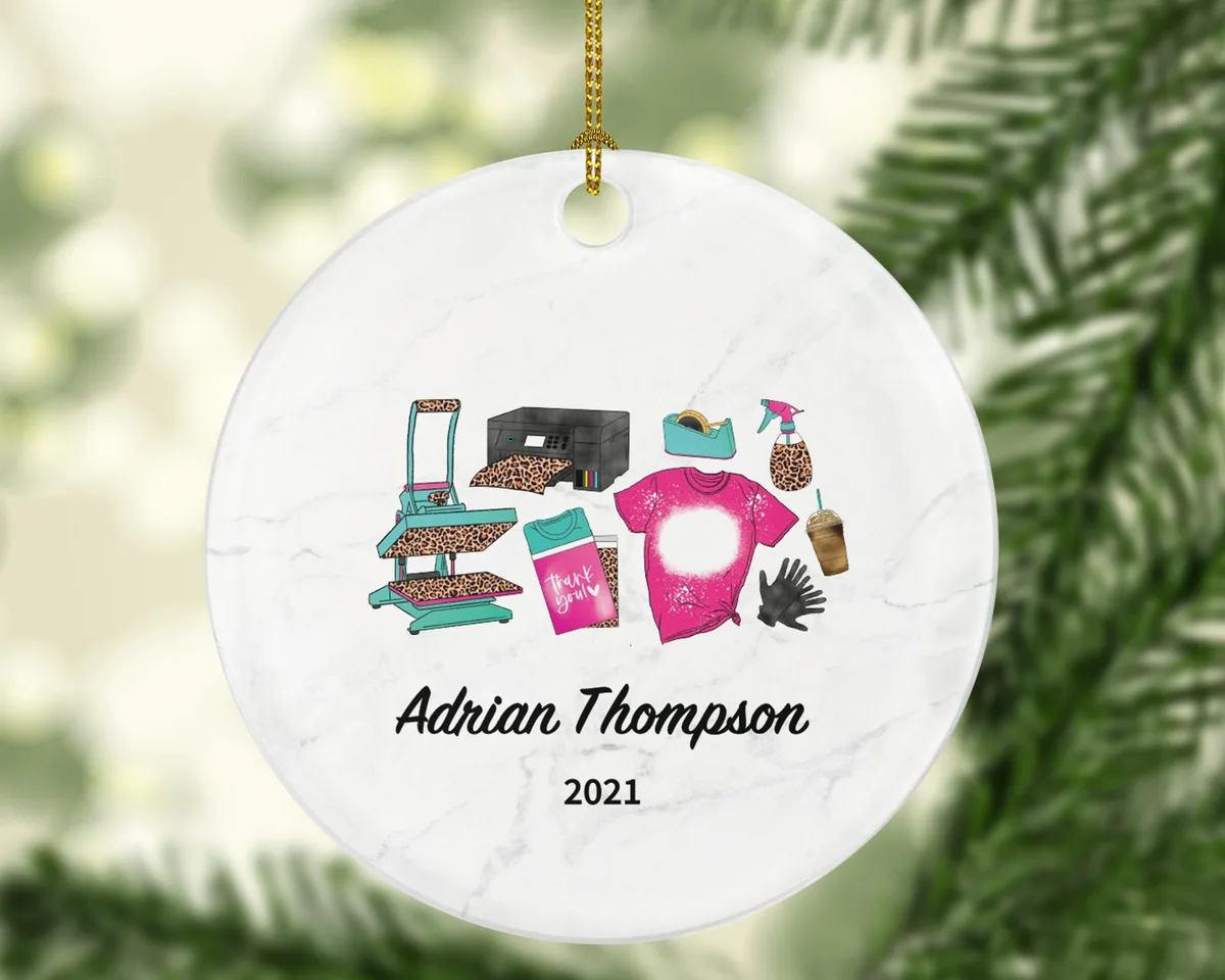 Small Tshirt Business Owner Ornament, Startup Online Business Owner Entrepreneur Gift
