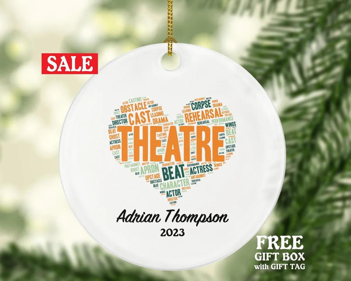 Theatre Christmas Ornament Personalized - Actor Actress Custom Name Year Gift