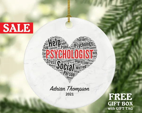 Psychologist Christmas Ornament Personalized - Clinic Psychologist Gift