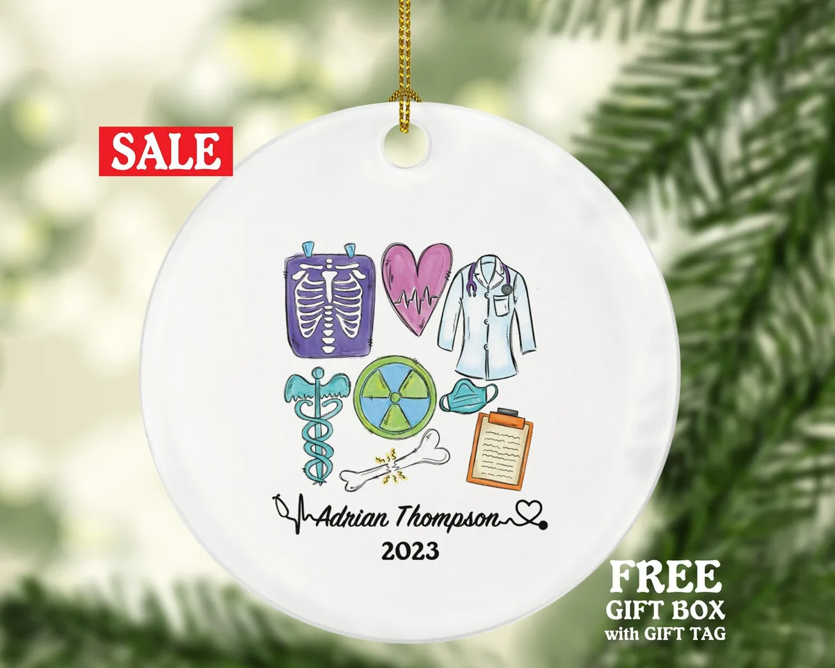 Radiology Nurse Assistant Technologist  X-Ray Technician Christmas Ornament Personalized - Radiologic Scan Health Worker Gift