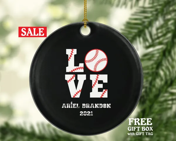 Personalized Baseball Christmas Ornament - Baseball Player Gamer Lover Sports Hobby Occupation Custom Gift Play Game