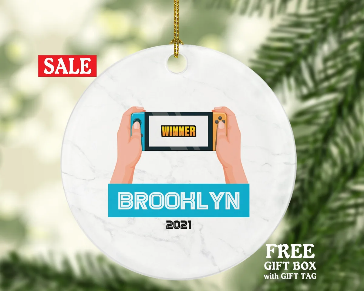 Video Game Player Gamer Christmas Ornament Personalized - Playing Game Game Controller Addict